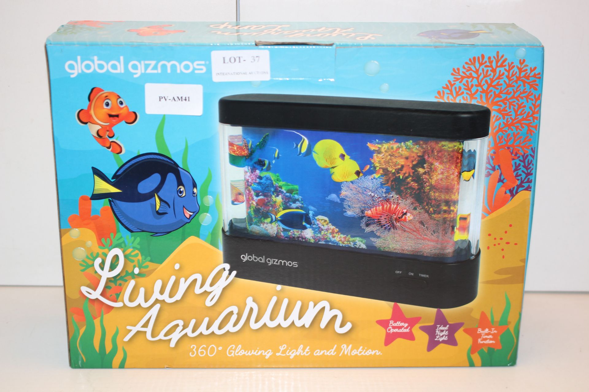 BOXED GLOBAL GIZMOS LIVING AQUARIUM LAMP Condition ReportAppraisal Available on Request- All Items