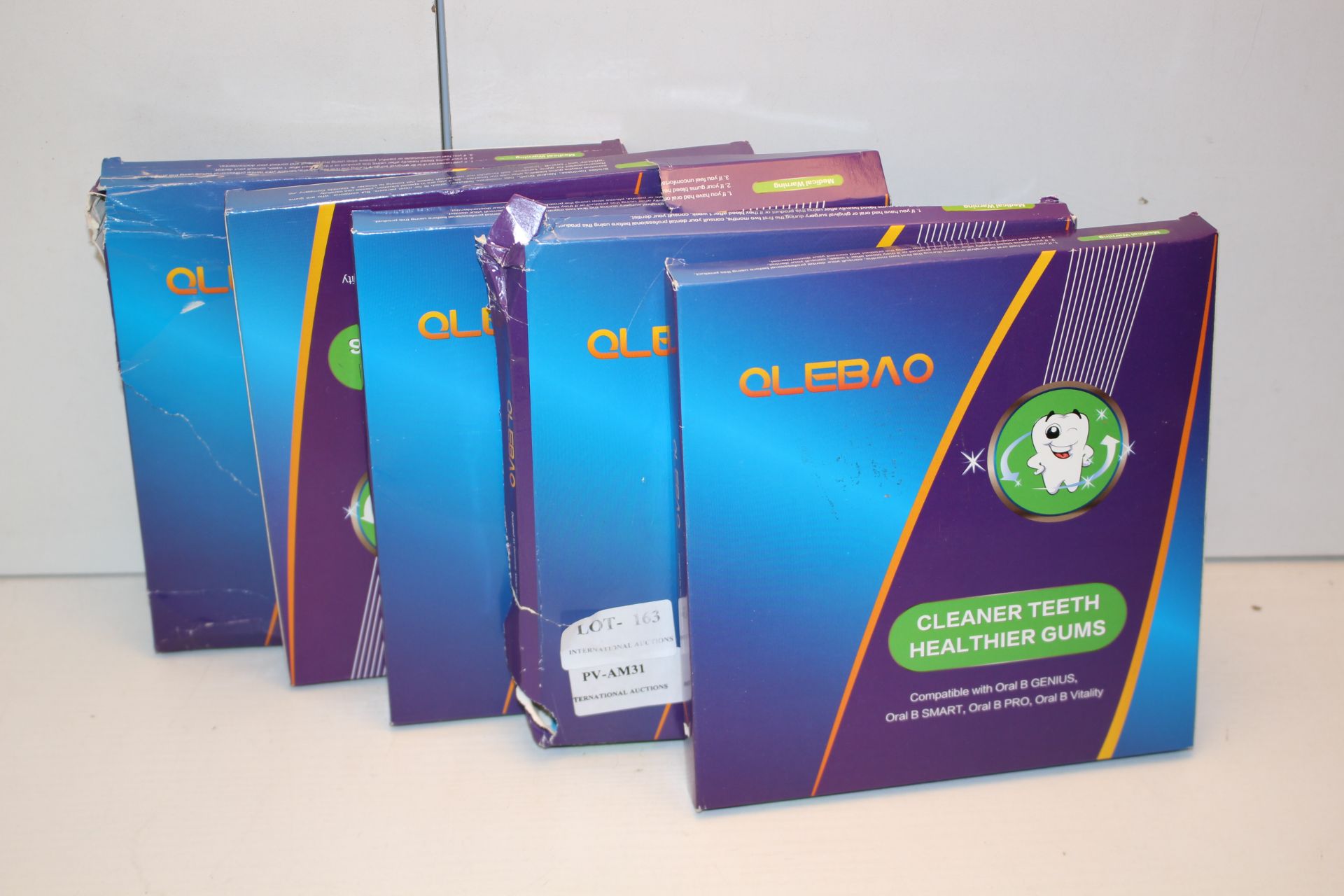5X BOXED QLEBAO 16PIECE TOOTHBRUSH HEADS Condition ReportAppraisal Available on Request- All Items