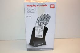 BOXED MORPHY RICHARDS ACCENTS BLACK 5 PIECE KNIFE SET RRP £39.99Condition ReportAppraisal