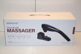 BOXED ETEREAUTY HANDHELD MASSAGER 9V 1A RRP £49.99Condition ReportAppraisal Available on Request-