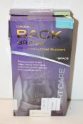 BOXED LARGE DELUXE BACK BRACE WITH ULTRA LUMBAR SUPPORT Condition ReportAppraisal Available on