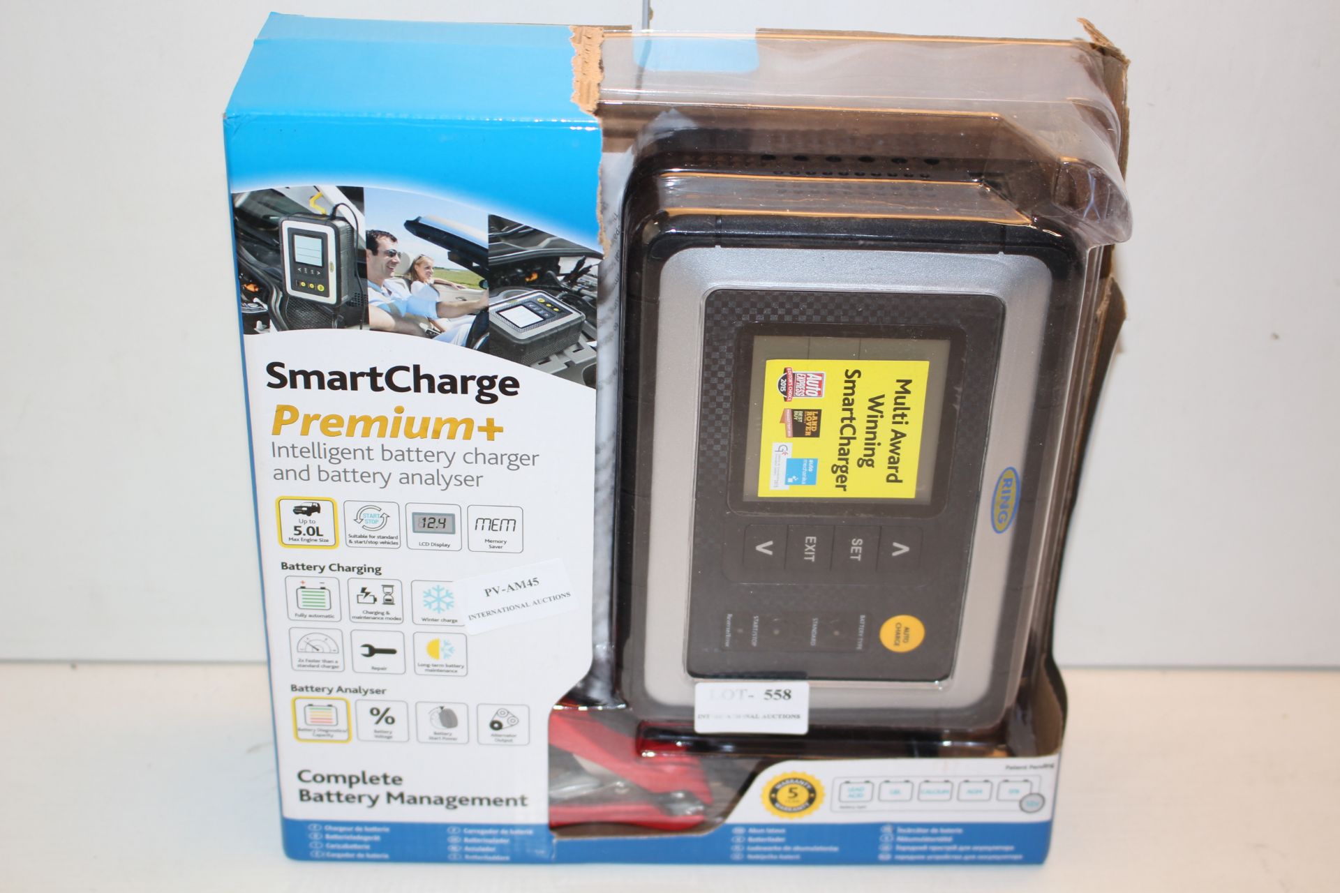 BOXED RING SMARTCHARGE PREMIUM+ INTELLIGENT BATTERY CHARGER AND BATTERY ANALYSER RRP £111.