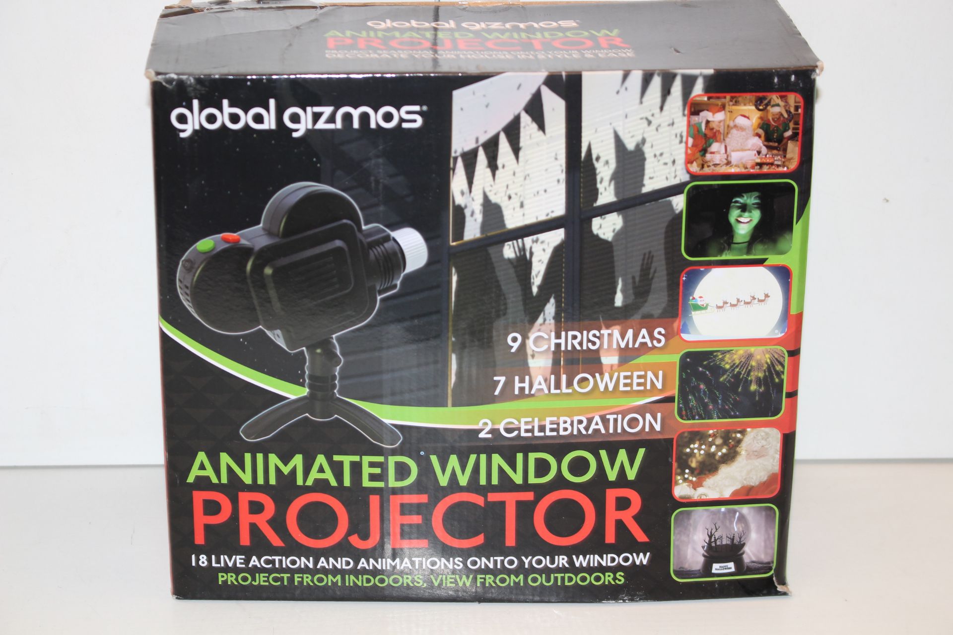 BOXED GLOBAL GIZMOS ANIMATED WINDOW PROJECTOR RRP £18.99Condition ReportAppraisal Available on