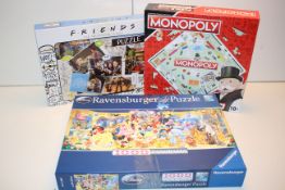 3X ASSORTED BOXED ITEMS TO INCLUDE MONOPOLY LONDON EDITION, RAVENSBERGER PUZZLE & FRIENDS PUZZLE (