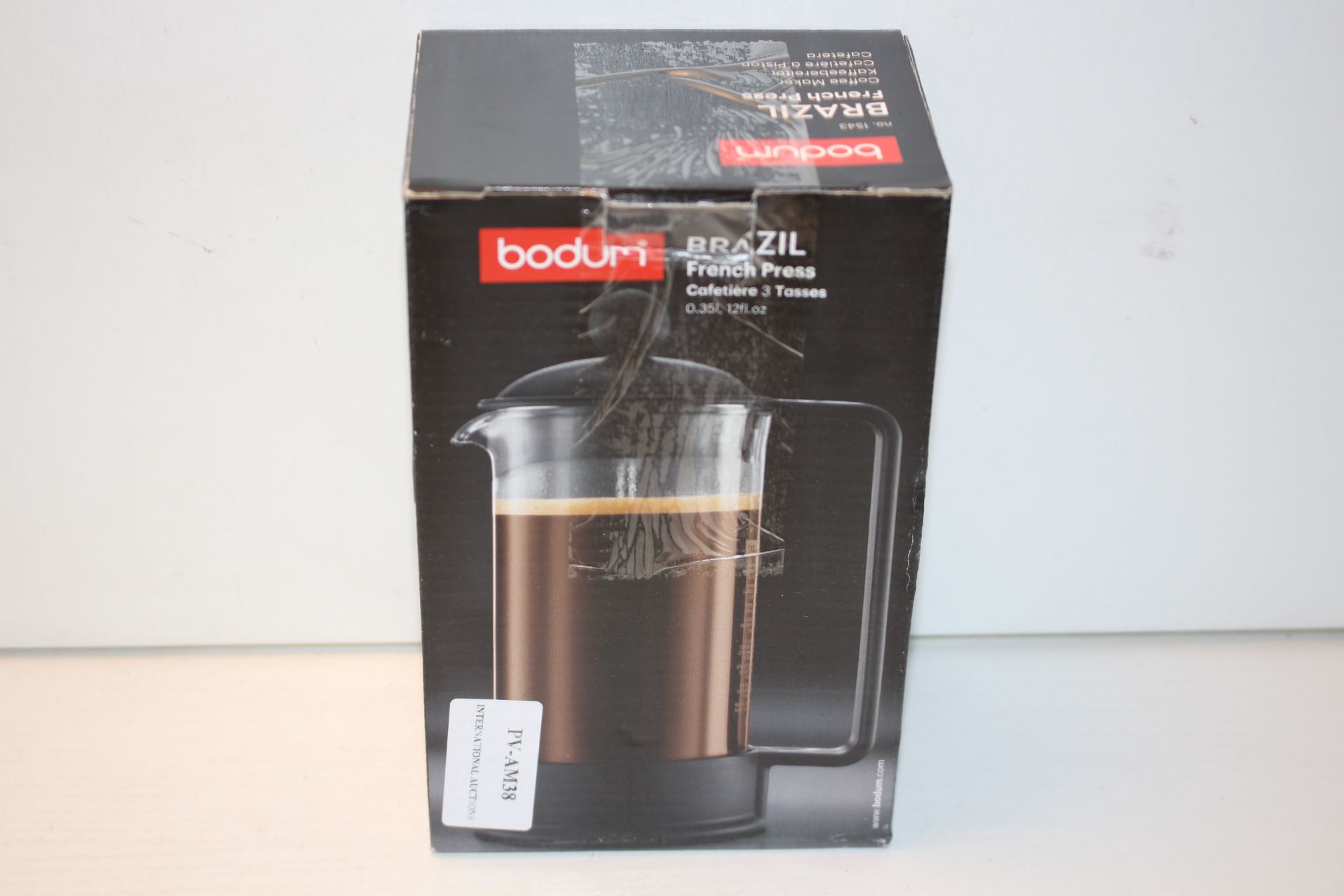 BOXED BODUM BRAZIL FRENCH PRESSCondition ReportAppraisal Available on Request- All Items are