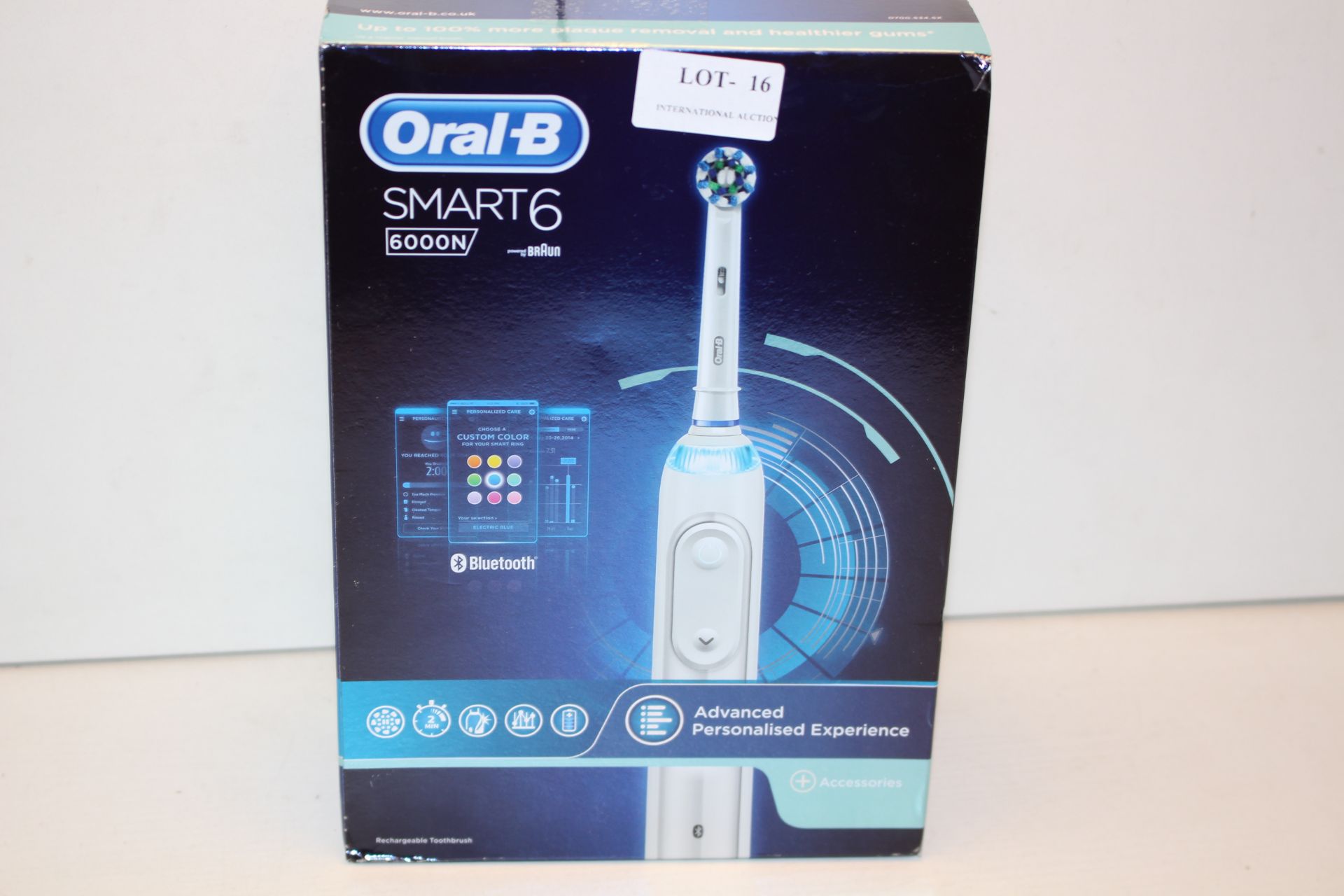 BOXED ORAL B SMART 6 POWERED BY BRAUN 6000N TOOTHBRUSH RRP £129.00Condition ReportAppraisal