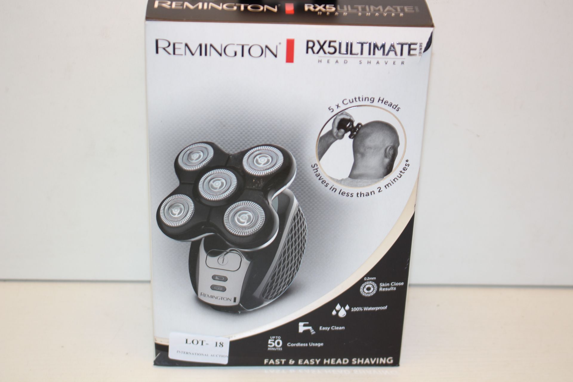 BOXED REMINGTON RX5 ULTIMATE HEAD SHAVER RRP £59.99Condition ReportAppraisal Available on Request-