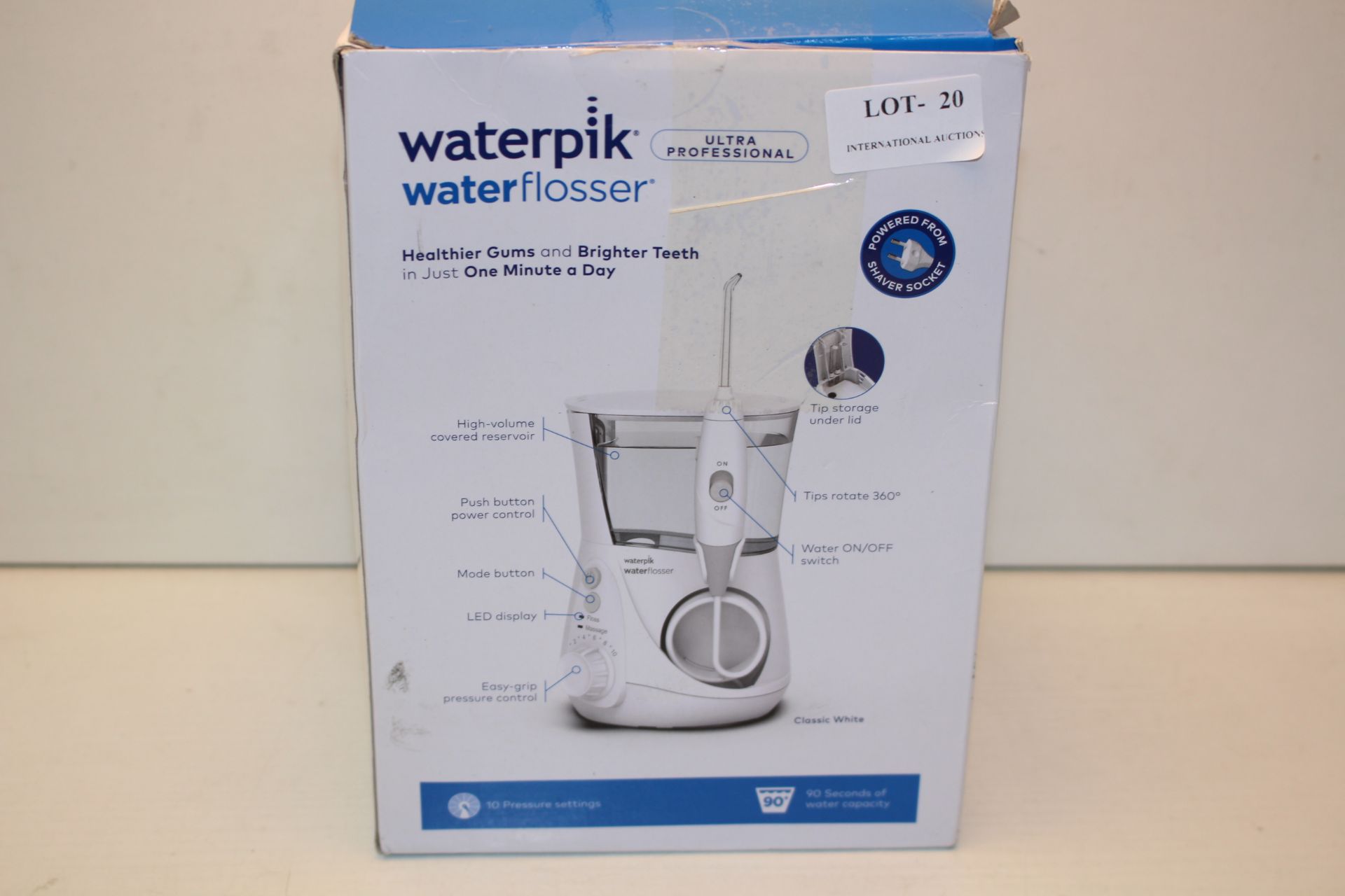 BOXED WATERPIK WATER FLOSSER ULTRA PROFESSIONAL RRP £79.99Condition ReportAppraisal Available on