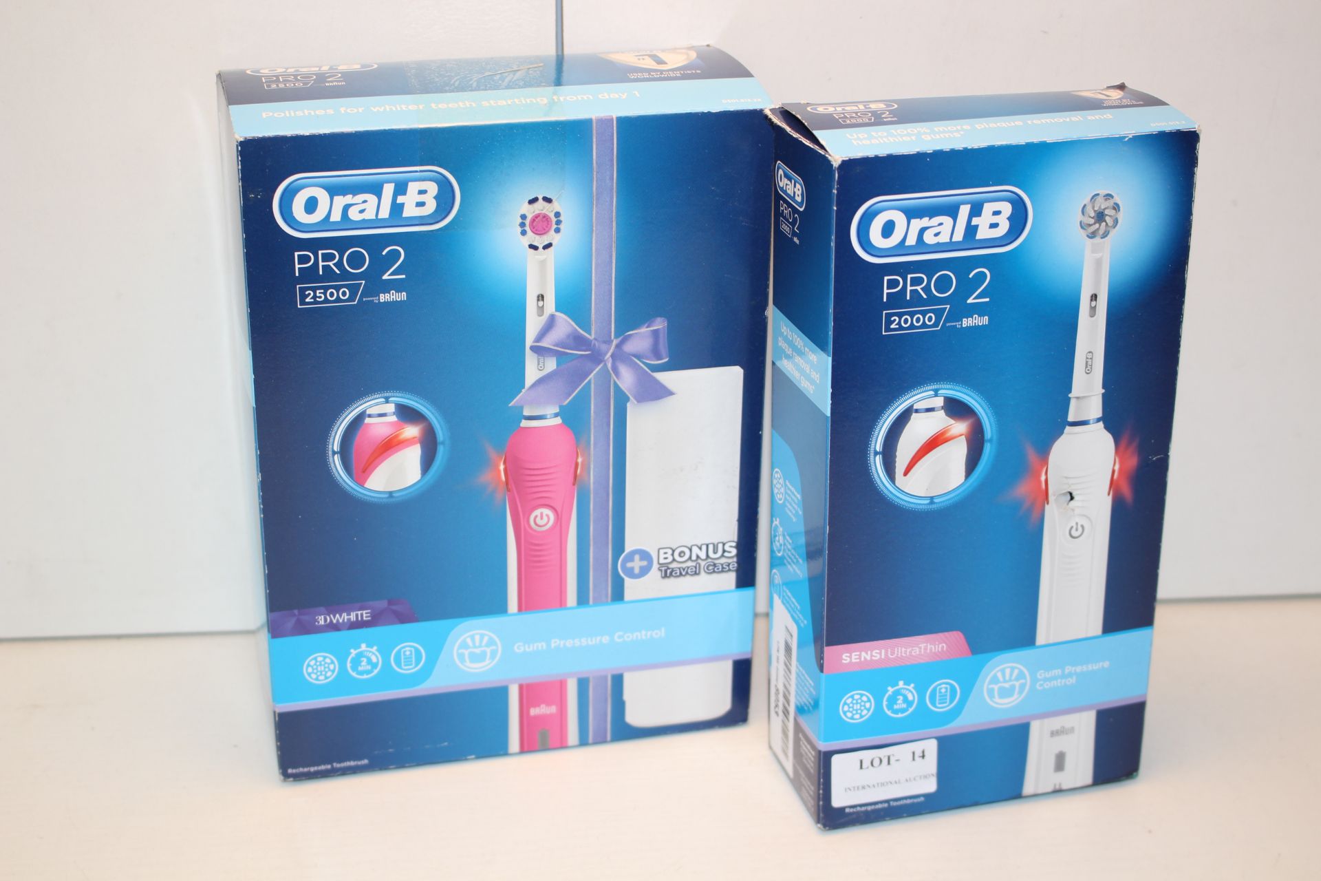 2X BOXED ASSORTED ORAL B POWERED BY BRAUN TOOTHBRUSHES (IMAGE DEPICTS STOCK)Condition