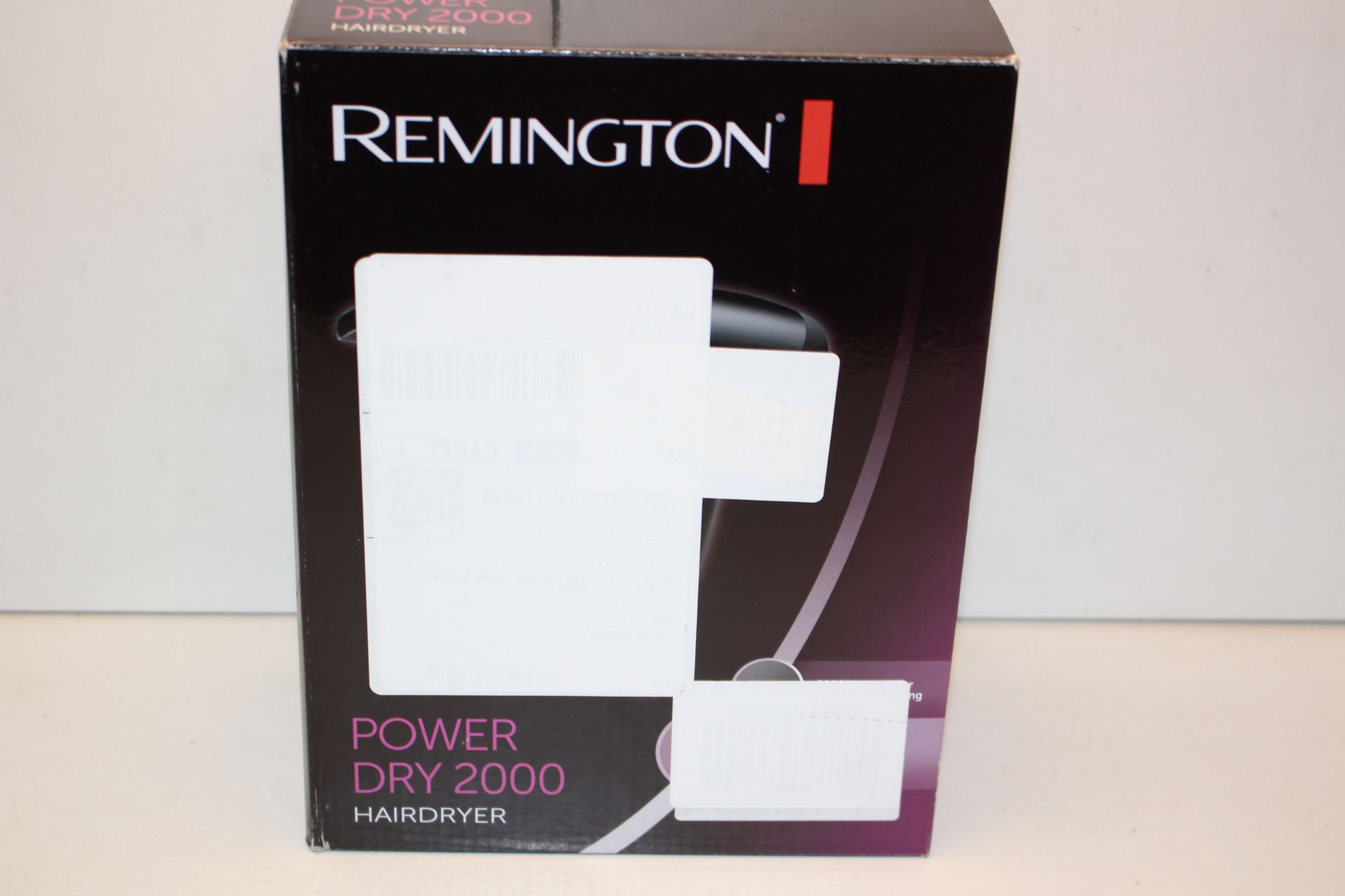 BOXED REMINGTON POWER DRY 2000 HAIUR DRYER RRP £14.99Condition ReportAppraisal Available on Request-