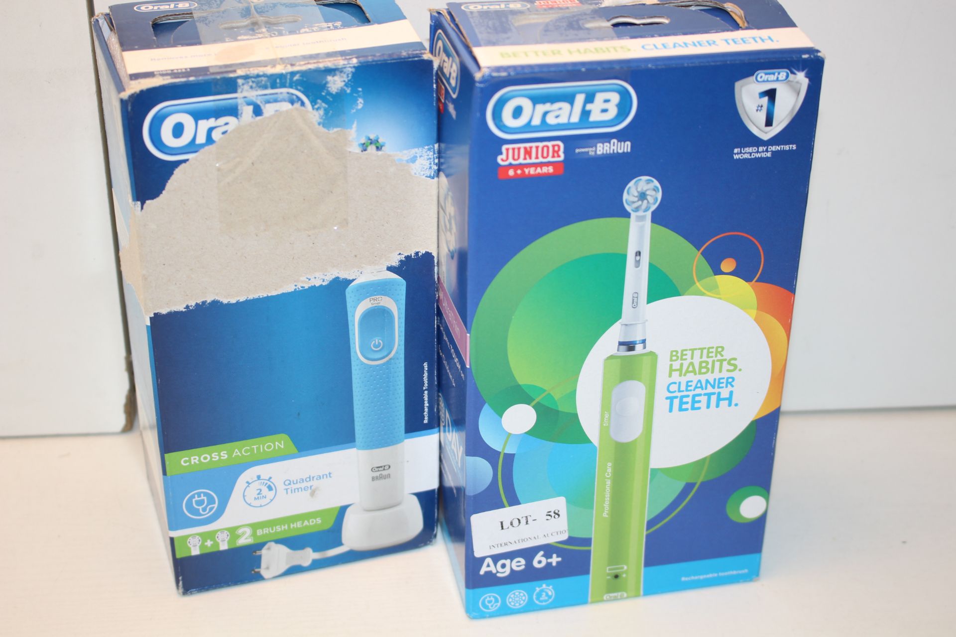 2X BOXED ASSORTED ORAL B POWERED BY BRAUN TOOTHBRUSHES (IMAGE DEPICTS STOCK)Condition