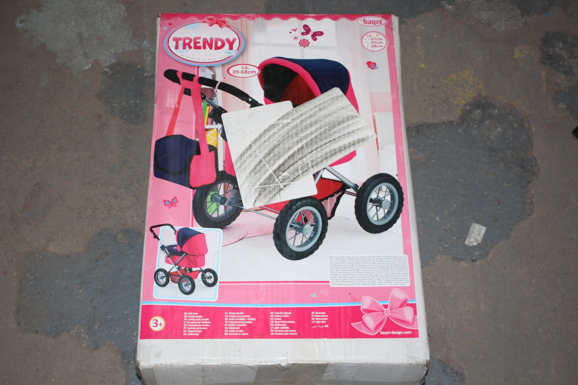 BOXED BAYER DESIGN DOLL PRAM TRENDY PINKCondition ReportAppraisal Available on Request- All Items