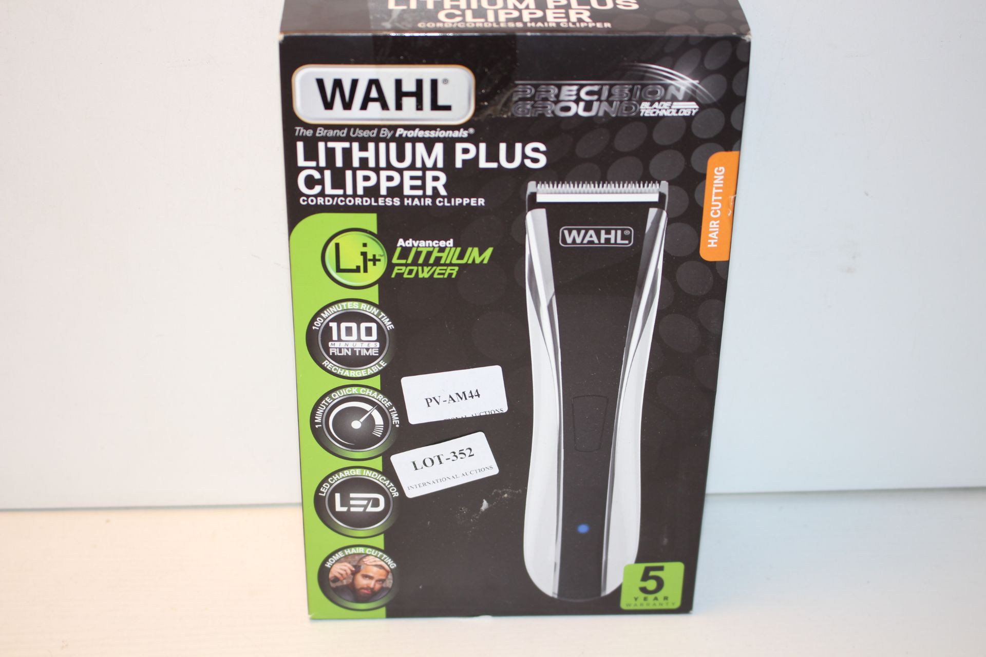 BOXED WAHL LITHIUM PLUS CLIPPER CORD/CORDLESS HAIR CLIPPER RRP £49.95Condition ReportAppraisal