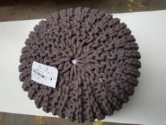 GREY BRAIDED POUFFECondition ReportAppraisal Available on Request- All Items are Unchecked/