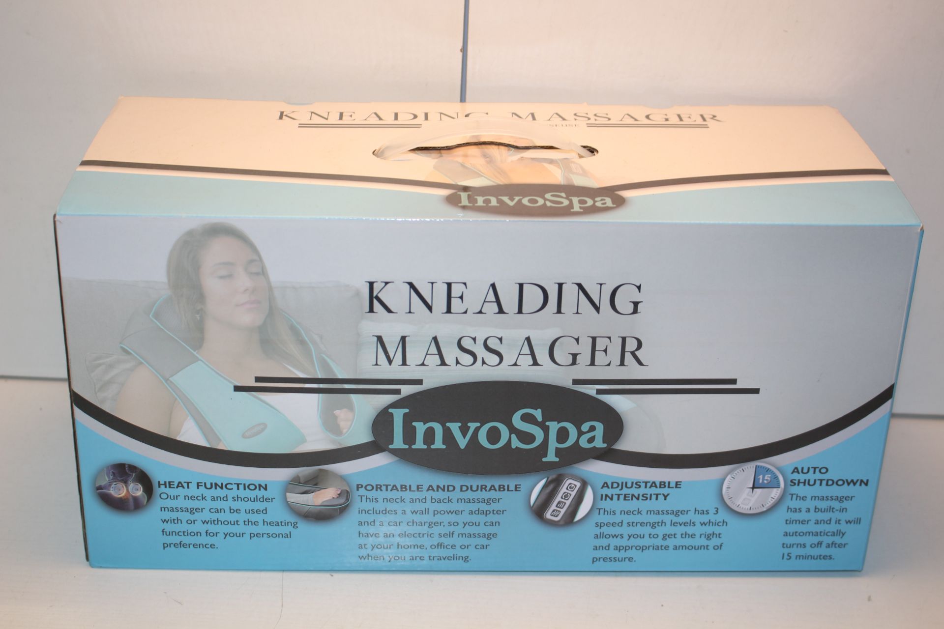 BOXED INVOSPA KNEADING NECK AND SHOULDER MASSAGER MODEL: JC-668 RRP £39.99Condition