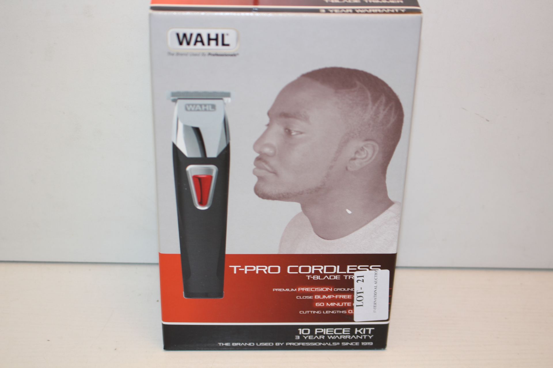 BOXED WAHL T-PRO CORDLESS T-BLADE TRIMMER RRP £59.99Condition ReportAppraisal Available on
