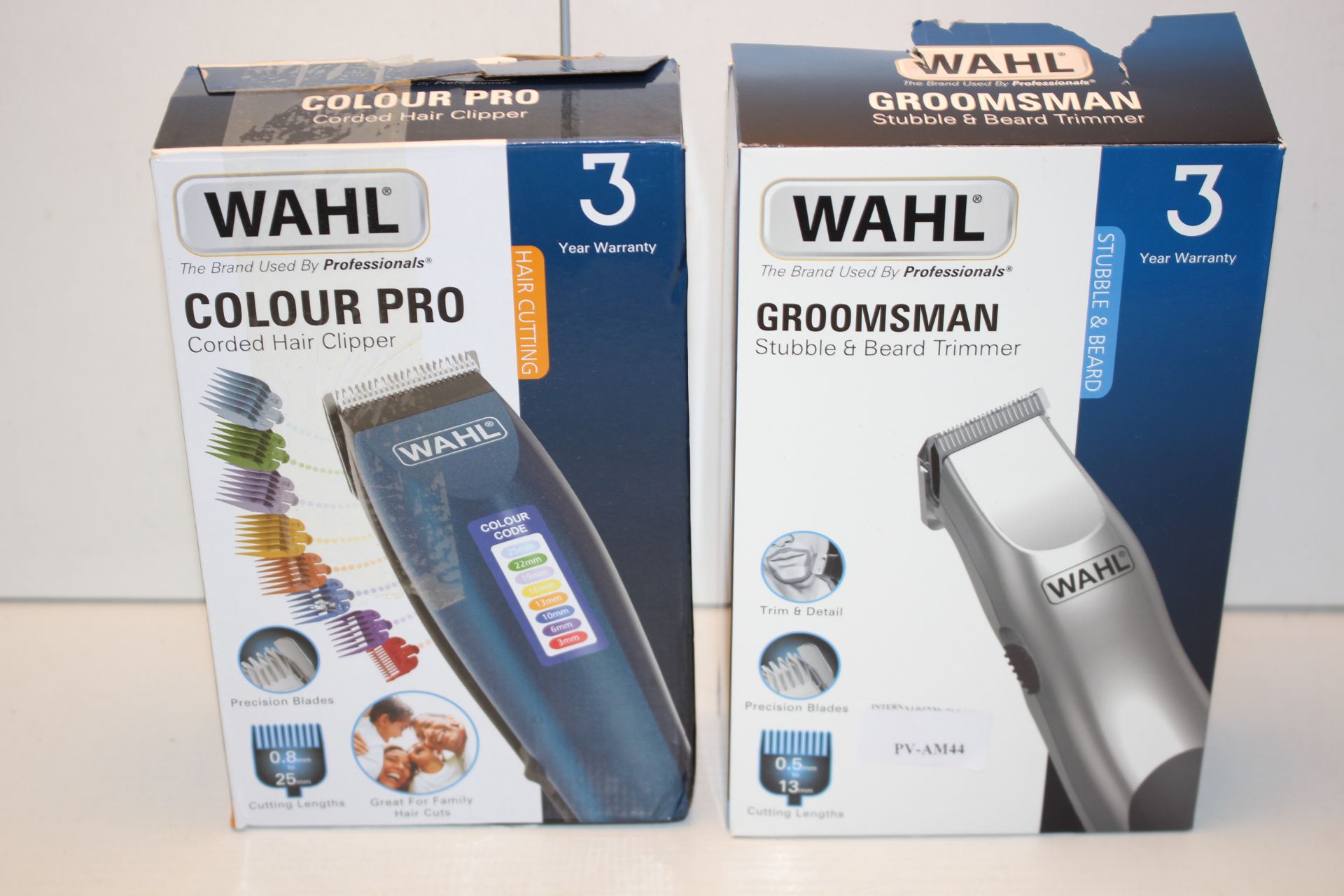 2X BOXED ASSORTED WAHL CLIPPERS (IMAGE DEPICTS STOCK)Condition ReportAppraisal Available on Request-