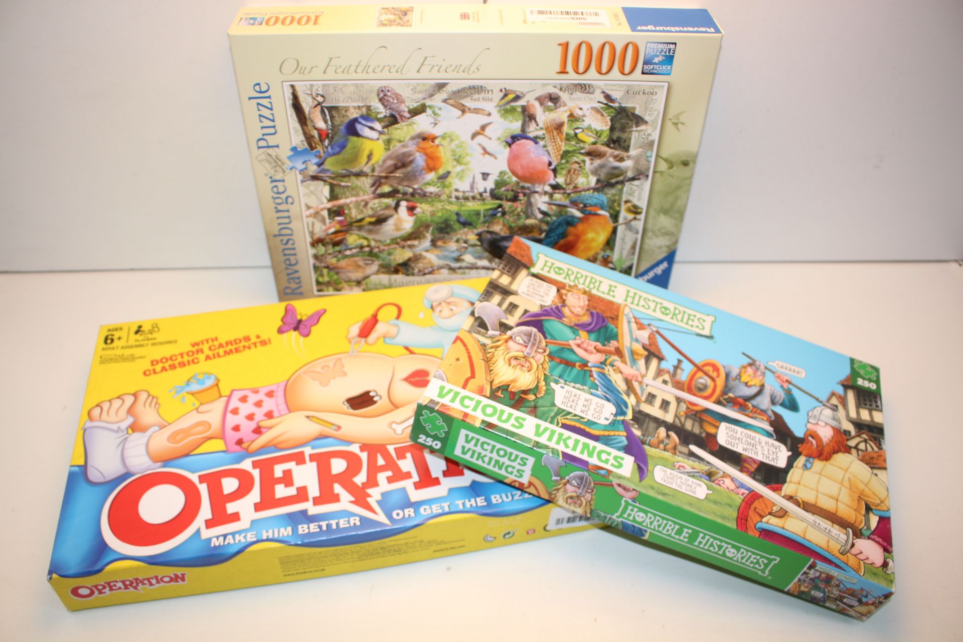 3X BOXED ASSORTED ITEMS TO INCLUDE OPERATION, HORRIBLE HISTORIES & OTHER (IMAGE DEPICTS STOCK)