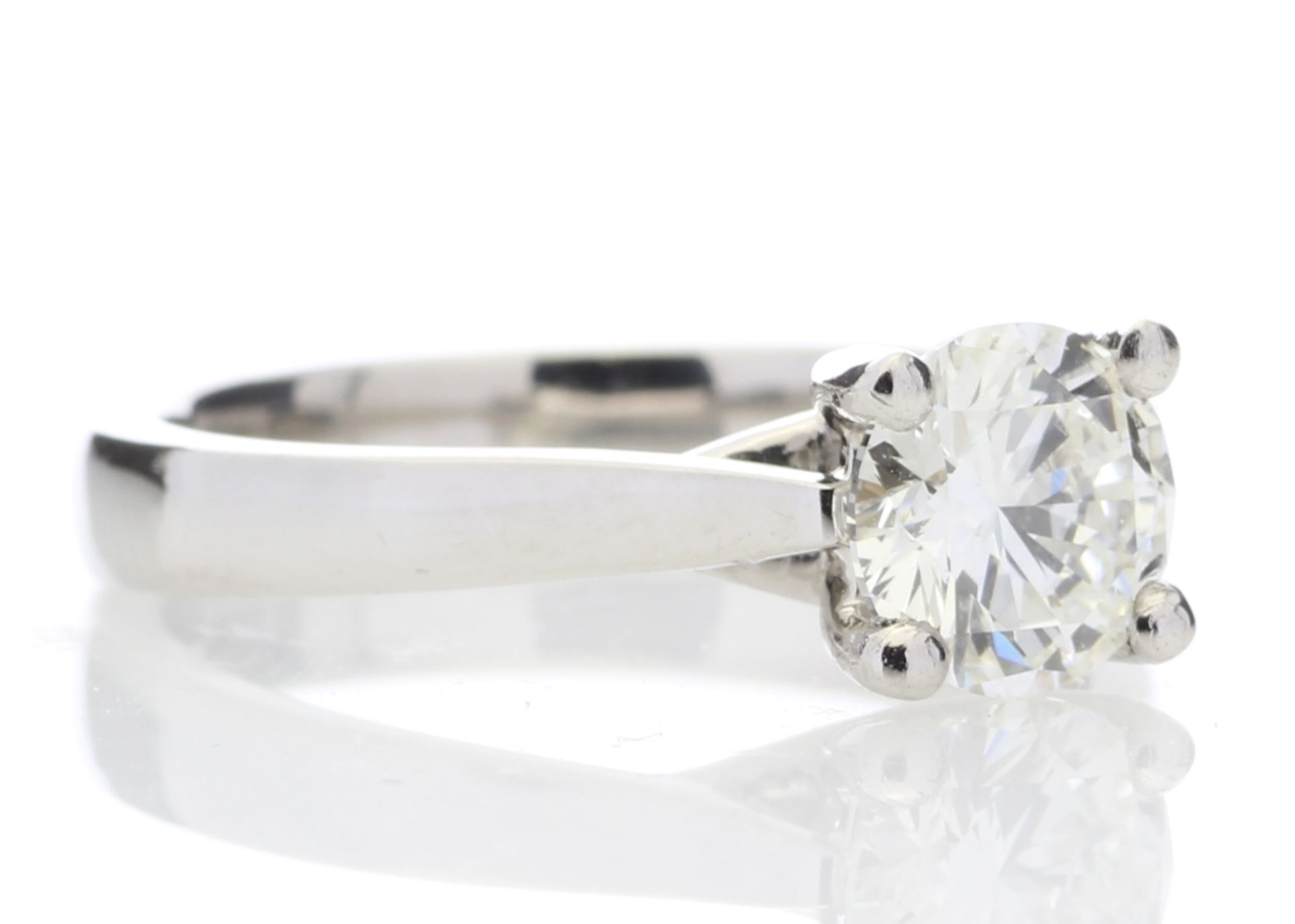 Platinum Single Stone Wire Set Diamond Ring 1.01 Carats - Valued by GIE £58,000.00 - Platinum Single - Image 4 of 5