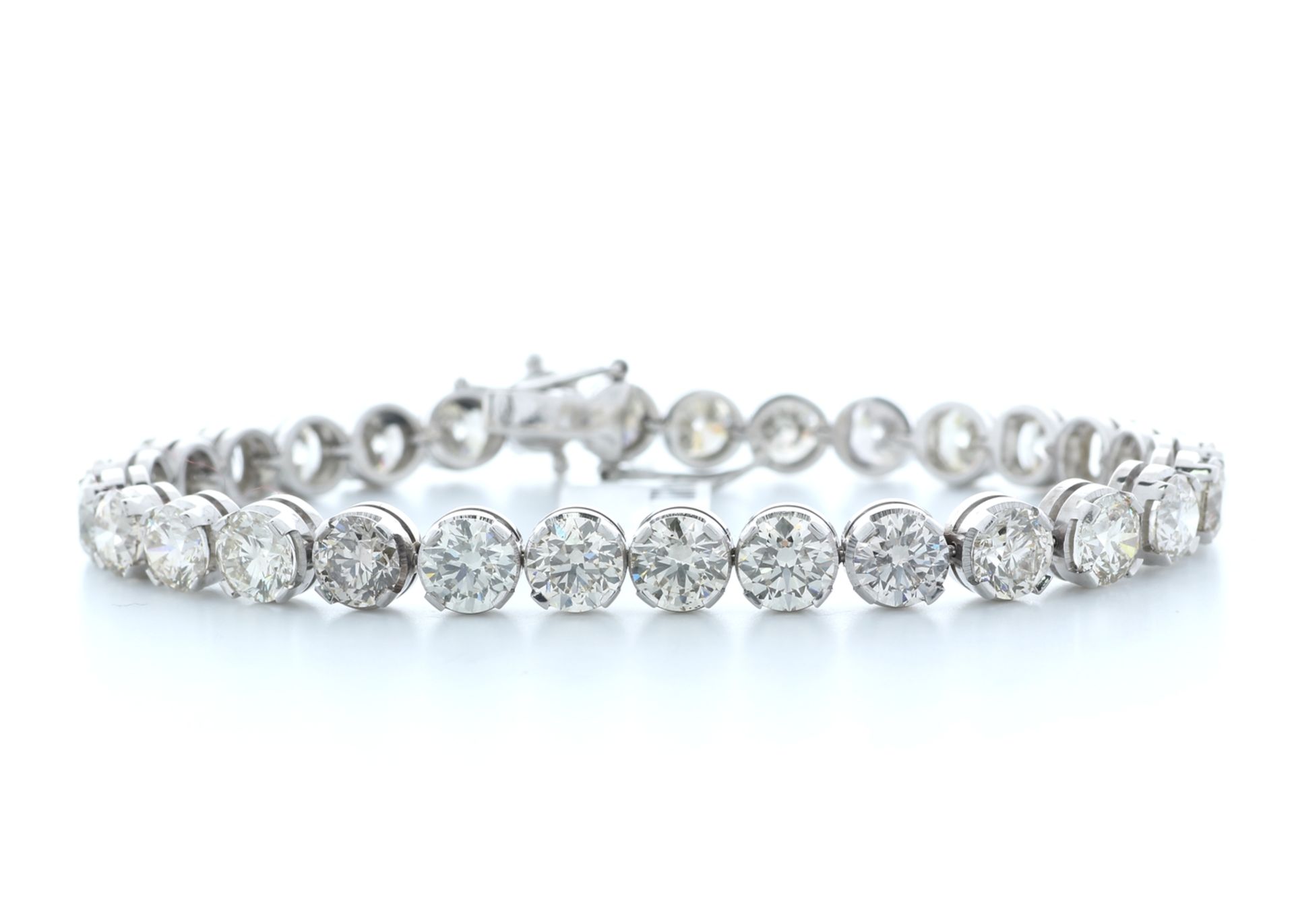 18ct White Gold Claw Set Diamond Tennis Bracelet 23.02 Carats Carats - Valued by IDI £165,000.00 -