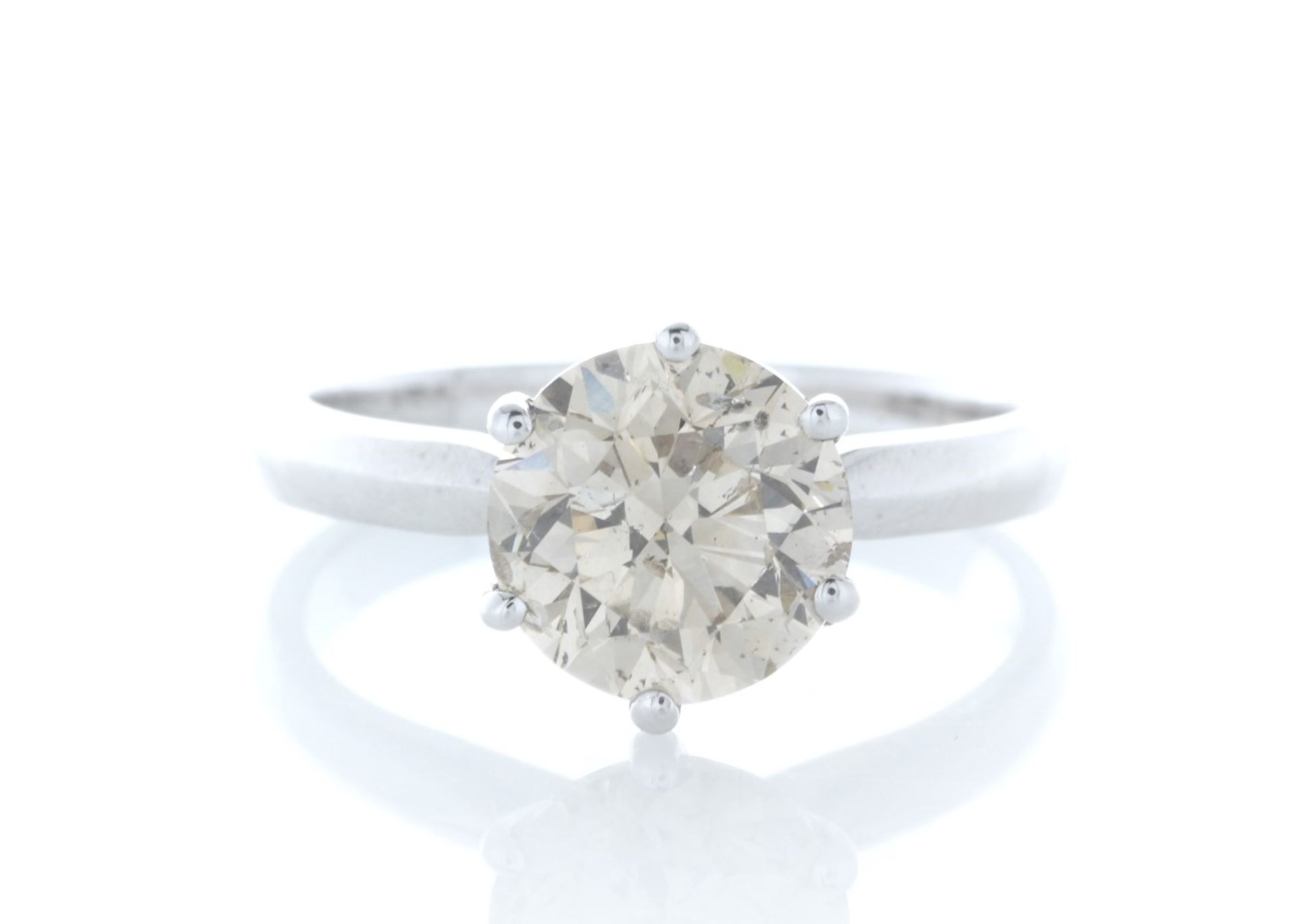 18ct White Gold Single Stone Claw Set Diamond Ring 2.58 Carats - Valued by GIE £79,955.00 - 18ct