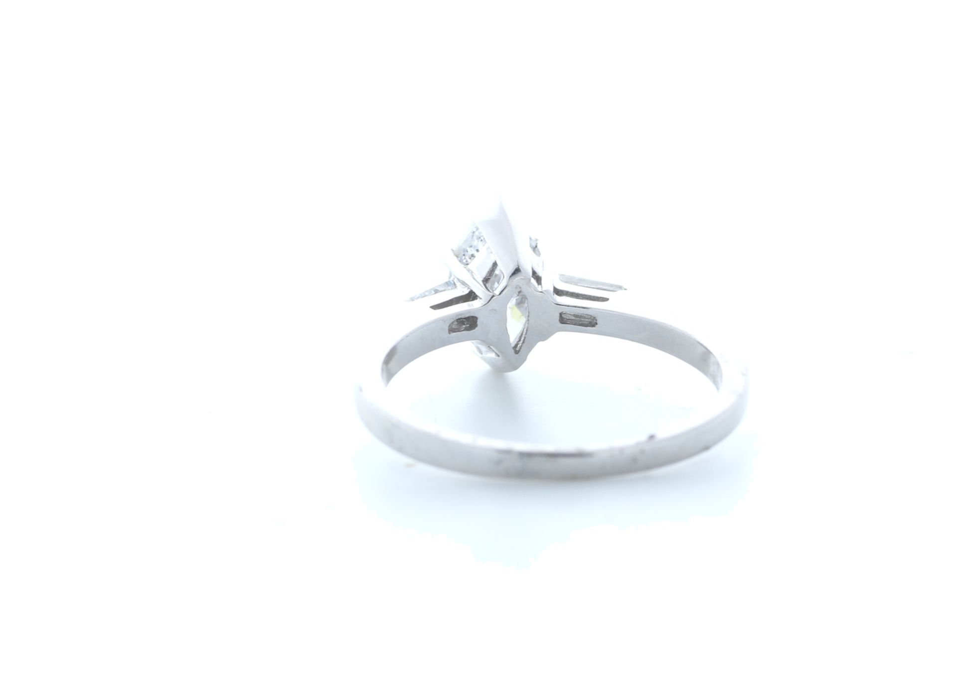 18ct White Gold Marquise Diamond With Stone Set Shoulders 1.22 Carats Carats - Valued by IDI £12, - Image 3 of 5