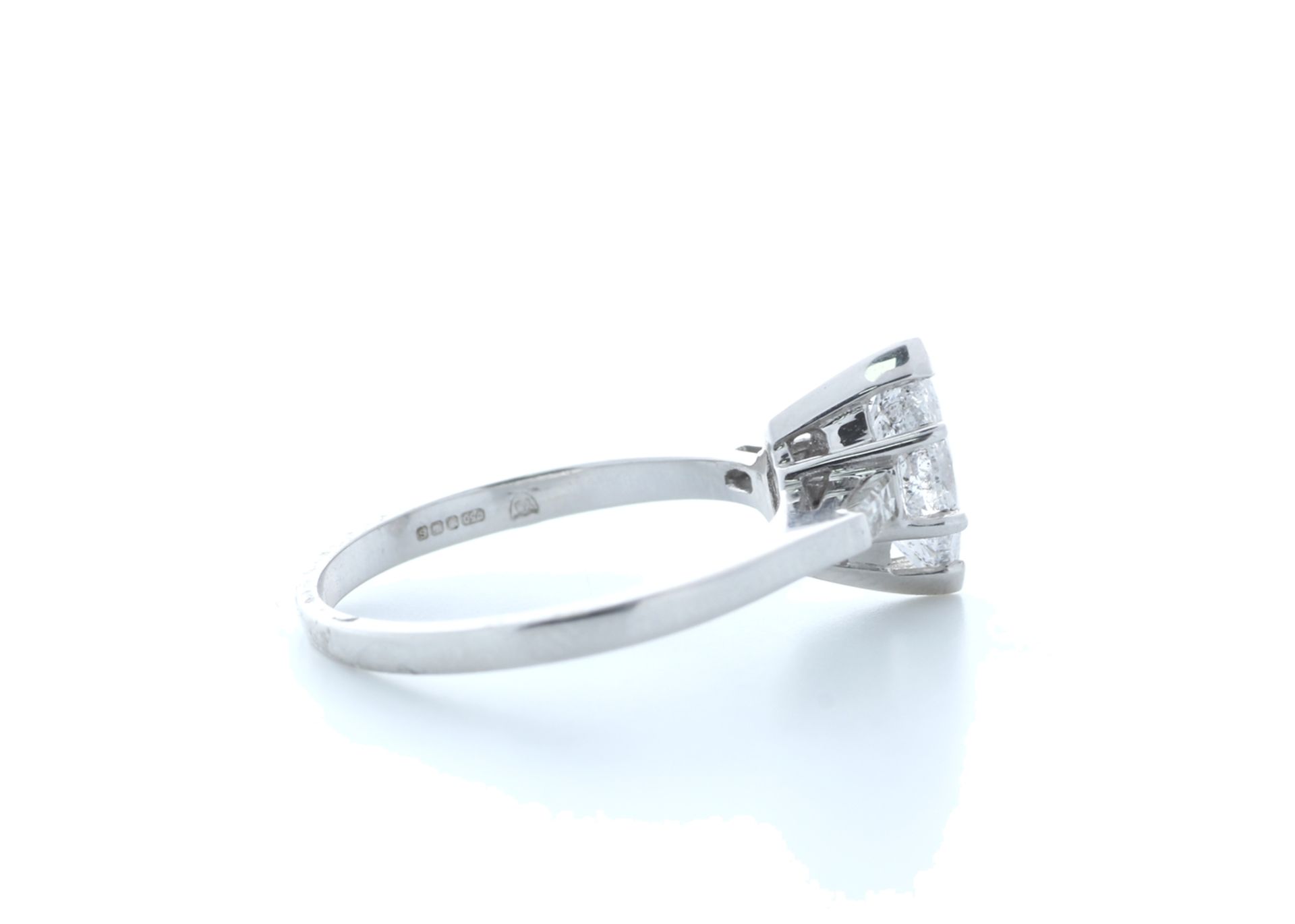 18ct White Gold Marquise Diamond With Stone Set Shoulders 1.22 Carats Carats - Valued by IDI £12, - Image 4 of 5
