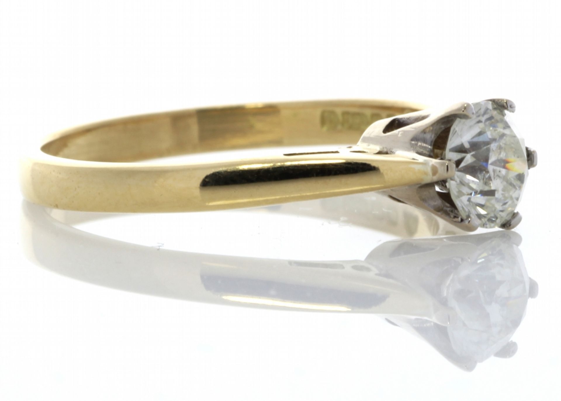 18ct Yellow Gold Brilliant Cut Diamond Engagement Ring J I2 0.61 Carats - Valued by GIE £2,995. - Image 4 of 6