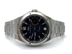 GENTS IWC STAINLESS STEEL FULLY AUTOMATIC WATCH, MODEL- IW500501, INCLUDES MANUAL AND CARD, NO