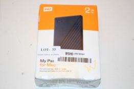 BOXED WD MY PASSPORT FOR MAC 2TB STORAGE RRP £49.99Condition ReportAppraisal Available on Request-