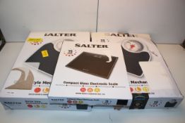 3X BOXED ASSORTED SALTER SCALES (IMAGE DEPICTS STOCK)Condition ReportAppraisal Available on Request-