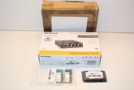 3X ASSORTED ITEMS TO INCLUDE NETGEAR 300 SWITCH SERIES & OTHER (IMAGE DEPICTS STOCK)Condition