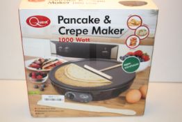 BOXED QUEST PANCAKE & CREPE MAKER 1000WATT RRP £29.99Condition ReportAppraisal Available on Request-