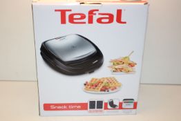 BOXED TEFAL SNACKTIME MULTIFUNCTION WAFFLE & TOASTIE MAKER RRP £39.99Condition ReportAppraisal