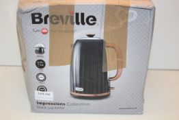 BOXED BREVILLE IMPRESSIONS COLLECTION BLACK JUG KETTLE Condition ReportAppraisal Available on