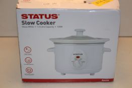 BOXED STATUS SLOW COOKER GLOSS WHITE 1.5LITRE CAPACITY 120W RRP £15.95Condition ReportAppraisal