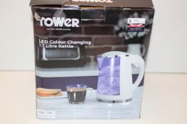 BOXED TOWER BLACK LED COLOUR CHANGING 1.7L KETTLE RRP £15.00Condition ReportAppraisal Available on