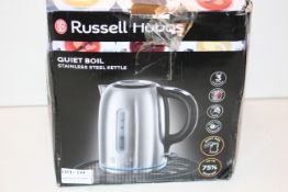 BOXED RUSSELL HOBBS QUIET BOIL STAINLESS STEEL KETTLE RRP £34.99Condition ReportAppraisal