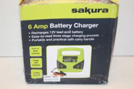 BOXED SAKURA 6 AMP BATTERY CHARGER Condition ReportAppraisal Available on Request- All Items are