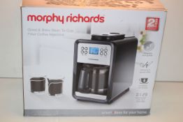 BOXED MORPHY RICHARDS GRIND & BREW BEAN TO CUP FILTER COFFEE MACHINE RRP £52.99Condition