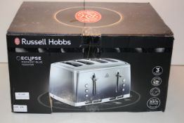 BOXED RUSSELL HOBBS ECLIPSE MIDNIGHT BLUE 4 SLICE TOASTER RRP £49.00Condition ReportAppraisal