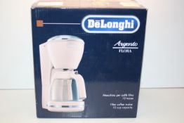 BOXED DELONGHI ARGENTO FLORA 10CUP FILTER COFFEE MAKER RRP £109.99Condition ReportAppraisal