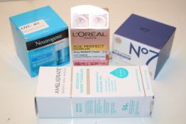 4X BOXED ASSORTED CREAMS TO INCLUDE L'OREAL, NO 7, AMELIORATE & NEUTROGENA HYDRO BOOST (IMAGE