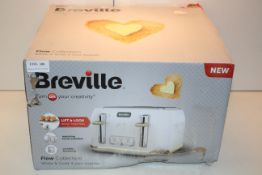 BOXED BREVILLE FLOW COLLECTION WHITE & GOLD 4 SLICE TOASTER MODEL: VTT976 RRP £32.00Condition