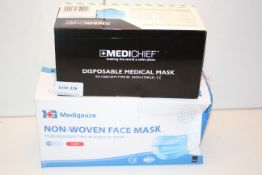 2X BOXED PACKS DISPOSABLE FACE MASKS (IMAGE DEPICTS STOCK)Condition ReportAppraisal Available on