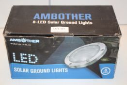 BOXED AMBOTHER 8-LED SOLAR GROUND LIGHTSCondition ReportAppraisal Available on Request- All Items