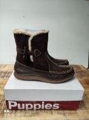 DARK BROWN HUSH PUPPIES ANKLE BOTS SIZE UK 5 RRP £27.99Condition ReportAppraisal Available on