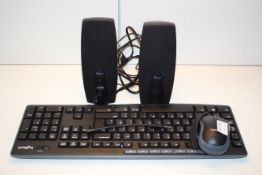 3X ASSORTED UNBOXED ITEMS, KEYBOARD SPEAKERS MOUSECondition ReportAppraisal Available on Request-