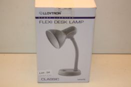 BOXED LLOYTRON STUDY LIGHTING FLEXI DESK LAMP CLASSIC WHITECondition ReportAppraisal Available on