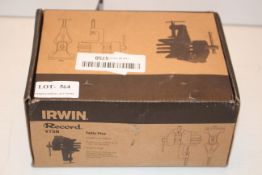 BOXED IRWIN RECORD TABLE VICE COMPACT AND PORTABLE RRP £24.98Condition ReportAppraisal Available